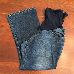 Indigo Blue Full Panel Wide-Leg Jeans
